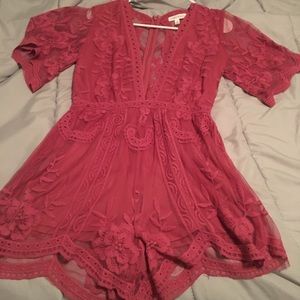 Honey Punch lace romper